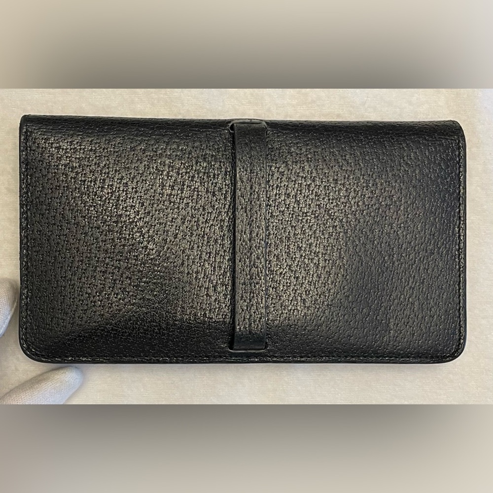 Bally Authentic Vintage Black Leather Wallet with Silver Accent Snap - Picture 11 of 15